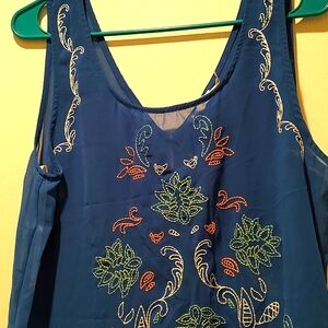 Blu Pepper beautiful embroidery top.